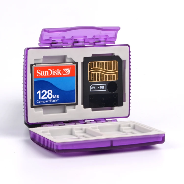 Антистатический Прозрачный чехол для SD-карты для компактной вспышки, смарт-медиа, мультимедийных карт и палочек памяти Rock, в наличии, несколько цветов