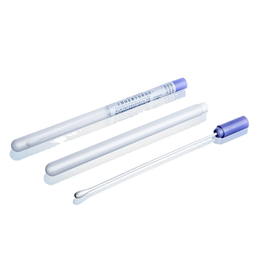 Sterile medical cotton oral sampling test swab stick