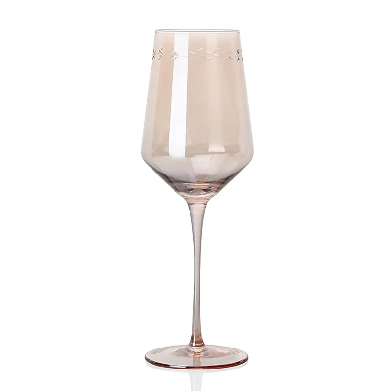 European engraved electroplated glass goblets creative home red wine glasses champagne glasses wine glasses