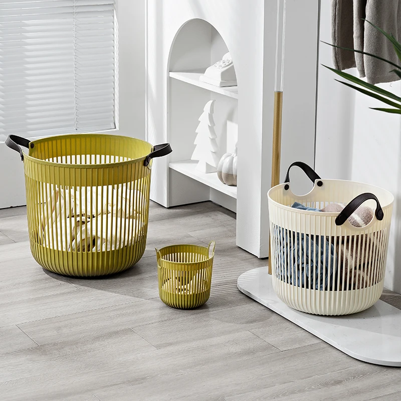 Royaumann Premium Custom Portable PP Laundry Baskets Hampers Set in Roman Pattern for Home Laundry Storage & Organization