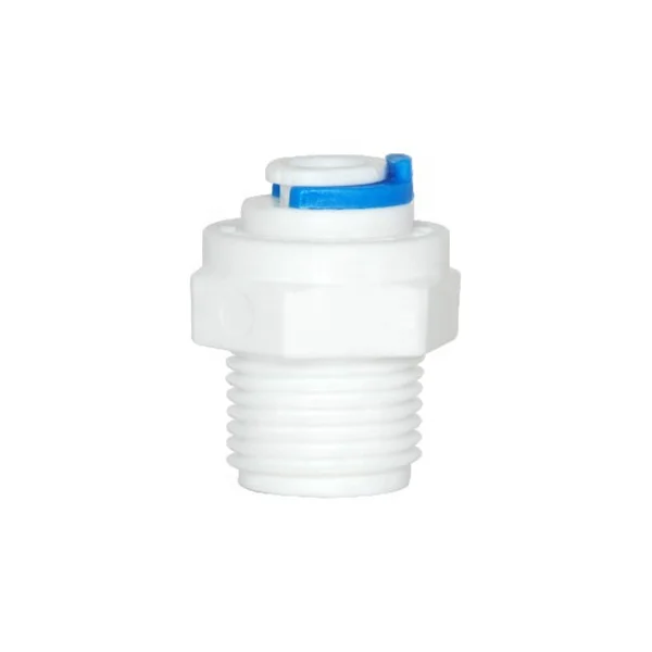 1/4 3/8 1/2 3/4 Inch Plastic Pipe Connector Quick Fitting Tube Connector Female Straight Adapter for Ro Water Filter Housing Use