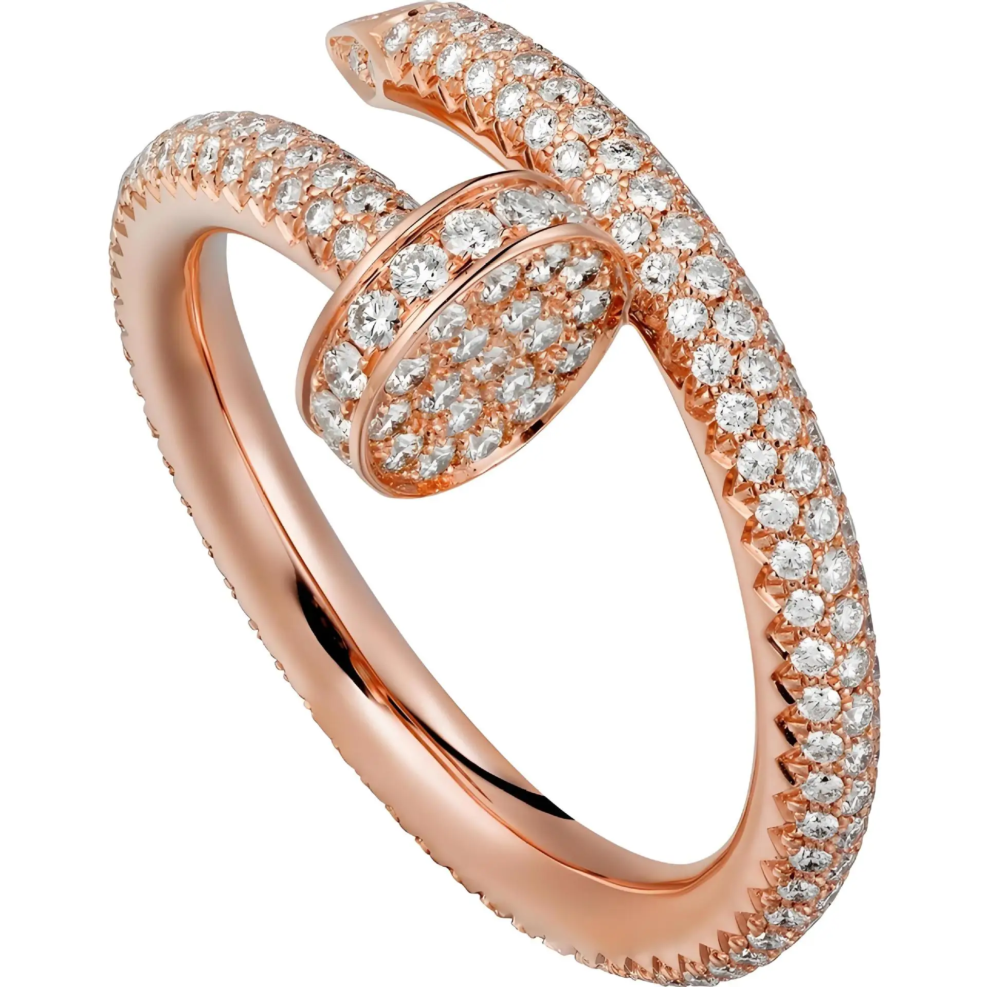 kirin Luxury Famous Brand Designers Jewelry 18k Gold Plated 925 Sterling silver Love Nail Diamonds Ring