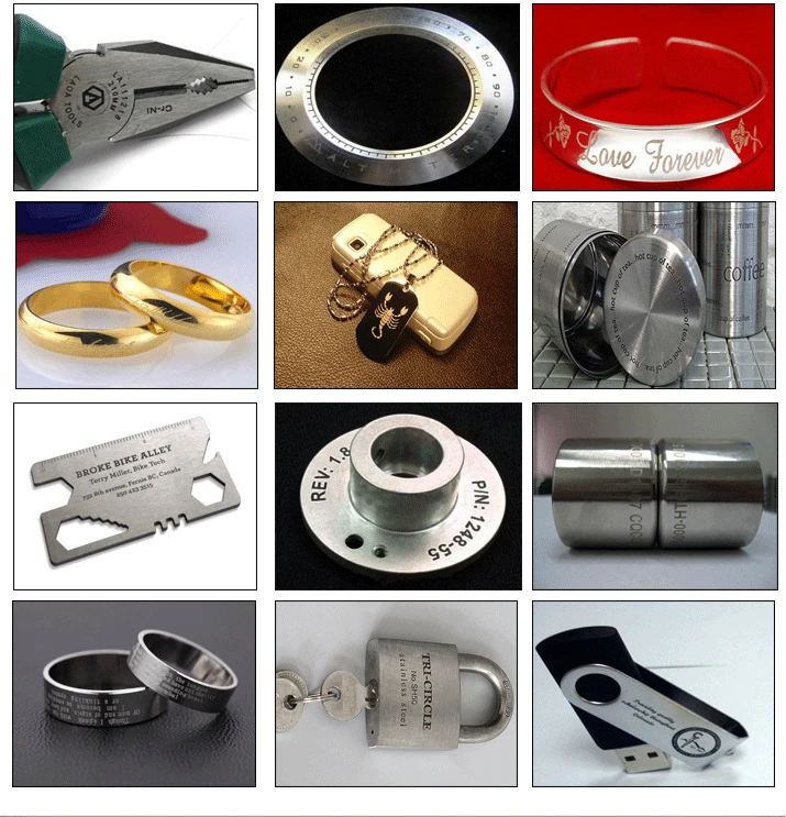 HOLYLASER Apply To Irregular Metal Items Solve Problem Of Difficult Feeding And Poor Position Rotary Fiber Laser Marking Machine