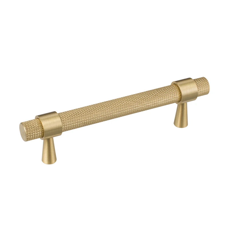 Furniture handle&knob Knurled brass T-handle knob wardrobe hardware