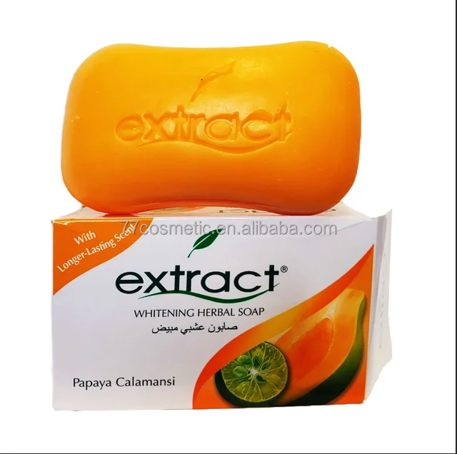 Extract Papaya Calamansi skin Whitening Soap Whitening  Soap Herbal Extract Soap 135g