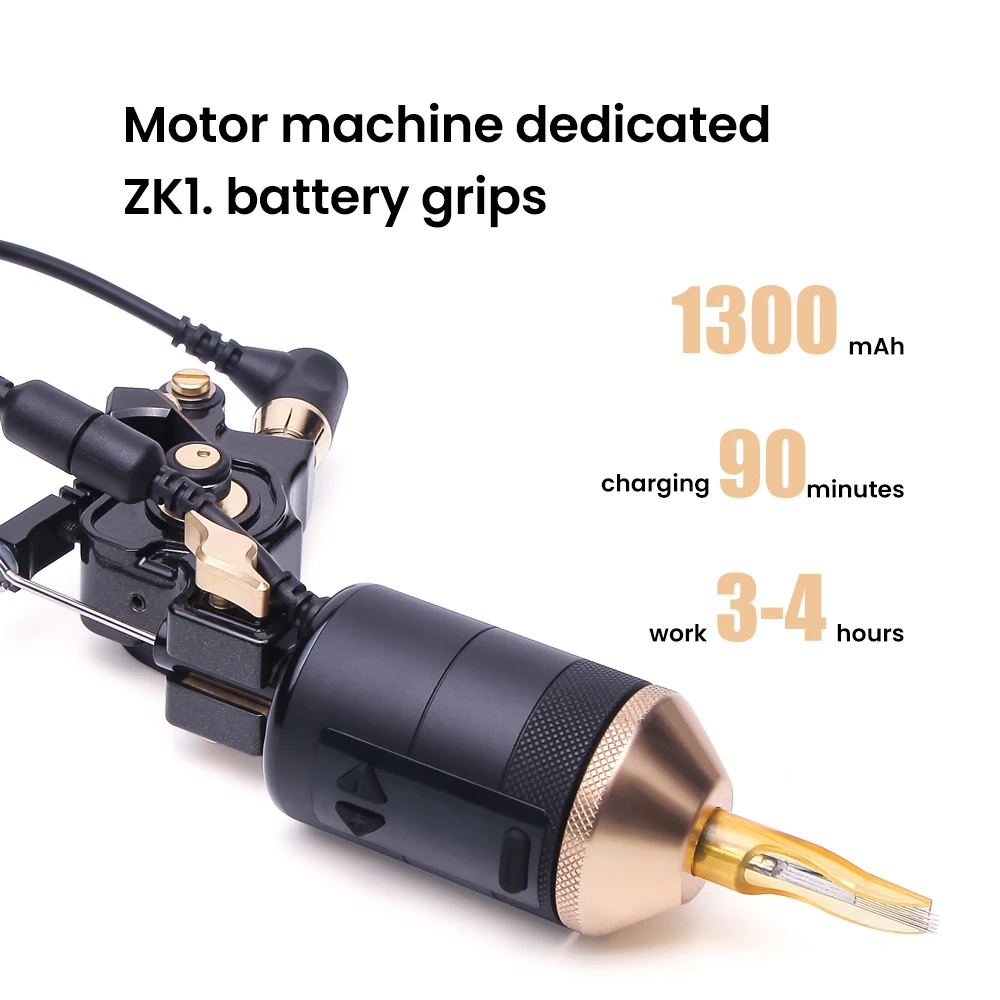 
2021 Newest Adjustable Wireless Battery Tattoo Grip RCA DC Optional Needle Grip For Tattoo Machine Gun 