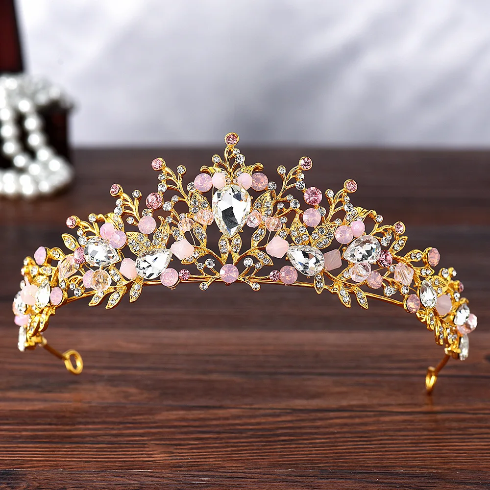 Wedding Tiara for Bride Fairytale Princess Crown for Women Girls Bridal Pageant Tiara Headband Rhinestone Prom Party Hats