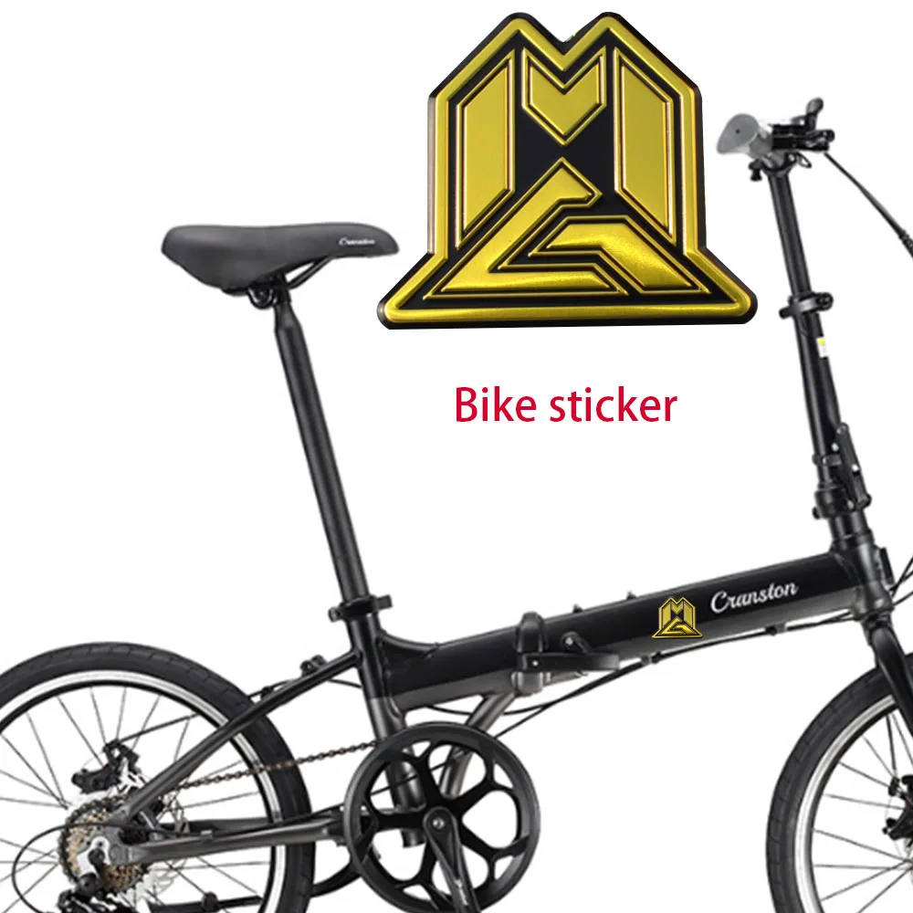 colorful aluminum sticker Custom Metal Label Bike Stickers Ride Emblems Bicycle Head Tube Badge metallic transfer 3D logo