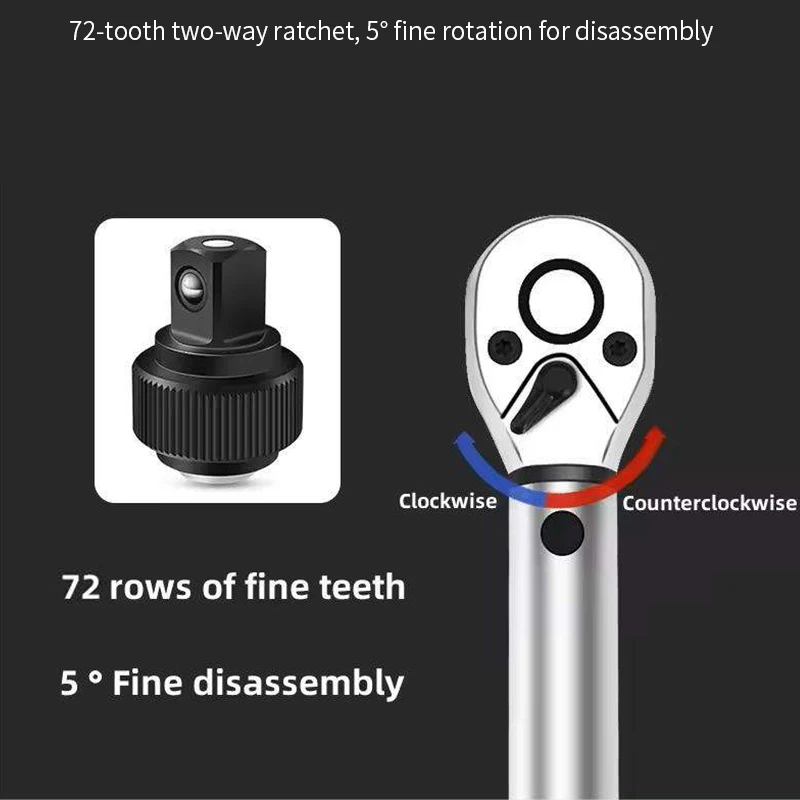 16 pieces adjustable mechanical manual tyre wheel nut ratchet torque metric socket spanner wrench tools set