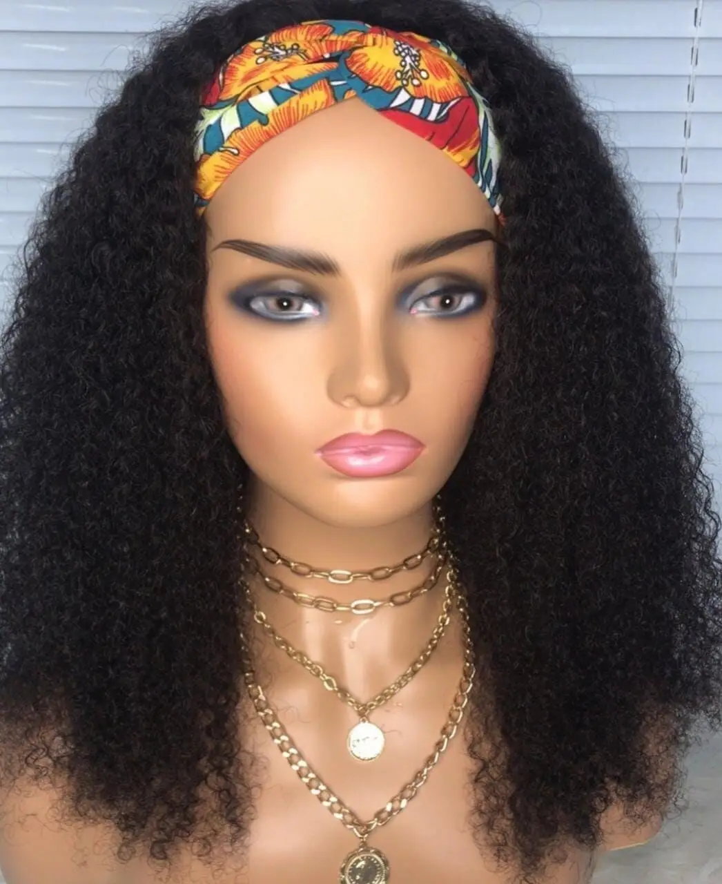 Cheap 150 180 Density Headband Wig Human Hair Brazilian Hair for Black Body Wave Curly Straight Women Natural Black 1 Piece Long