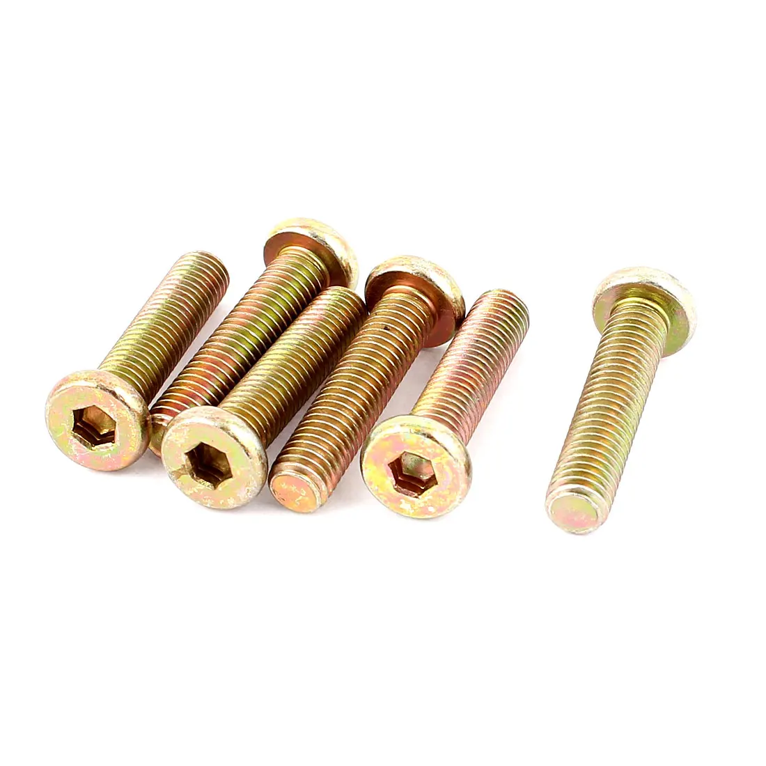 M8 x 35mm Threaded 1.25mm Pitch Hex Socket Head Cap Screws Bolts 6pcs