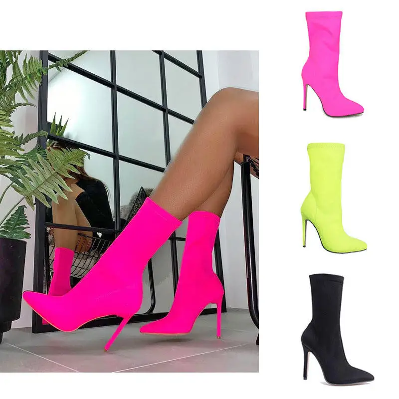 TAIYU Manufacturers custom Botine Female Ankle Ladies Leather Boots Women Fashion Boots Elastic Pu Leather Casual Boot For Women