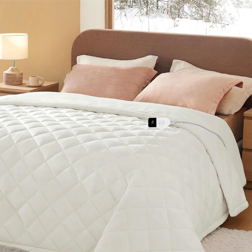 Custom King Size 50*60 Inch Fast Heating Blankets Home Sofa Bed Plaid Quilting Thickened Heated Electric Throw Blanket