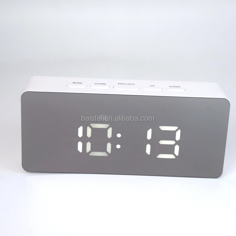 Digital Alarm clock with temperature Snooze Functions With USB LED mirror Clock