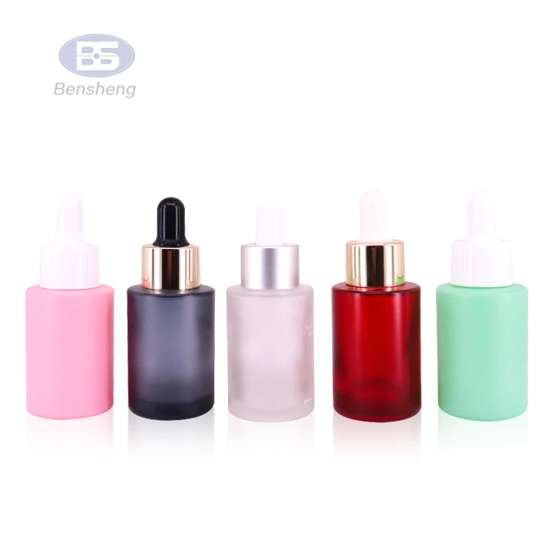 Wholesale transparent 20ml serum glass bottle olive oil dropper bottle hot sale