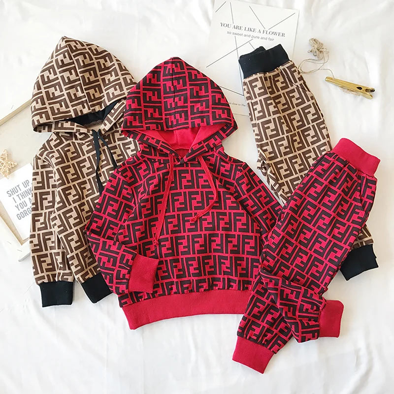 
2020 wholesale kids Sports suit hoodie clothes boys clothing set 