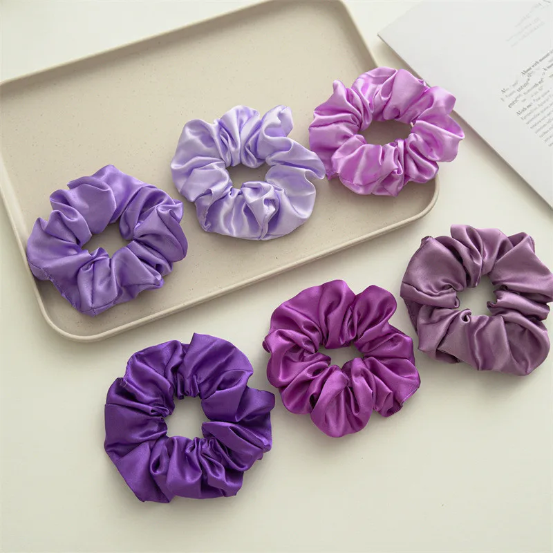 high quality hair scrunchies colorful hairband fashion girl Elastic hair tie for Women ponytail