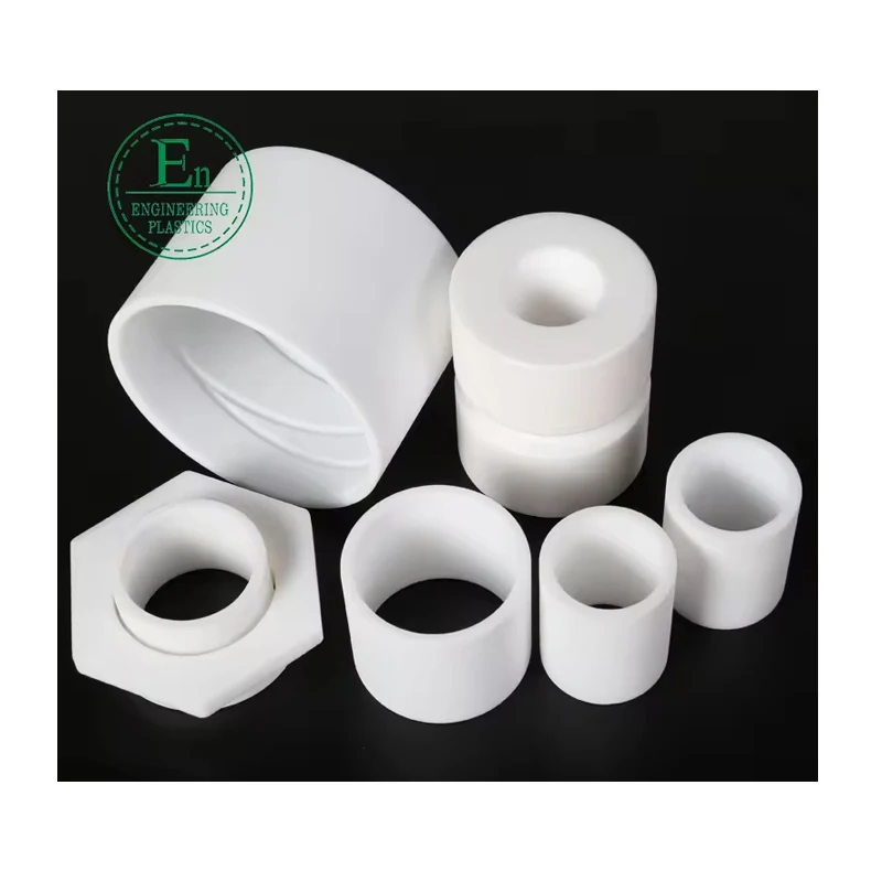 Oem Ptfe Plastic Bushings Ptfe Flange Polytetrafluoroethylene Bush With Spiral Slot Shaft Sleeve Bearing manufacturing For Bolts