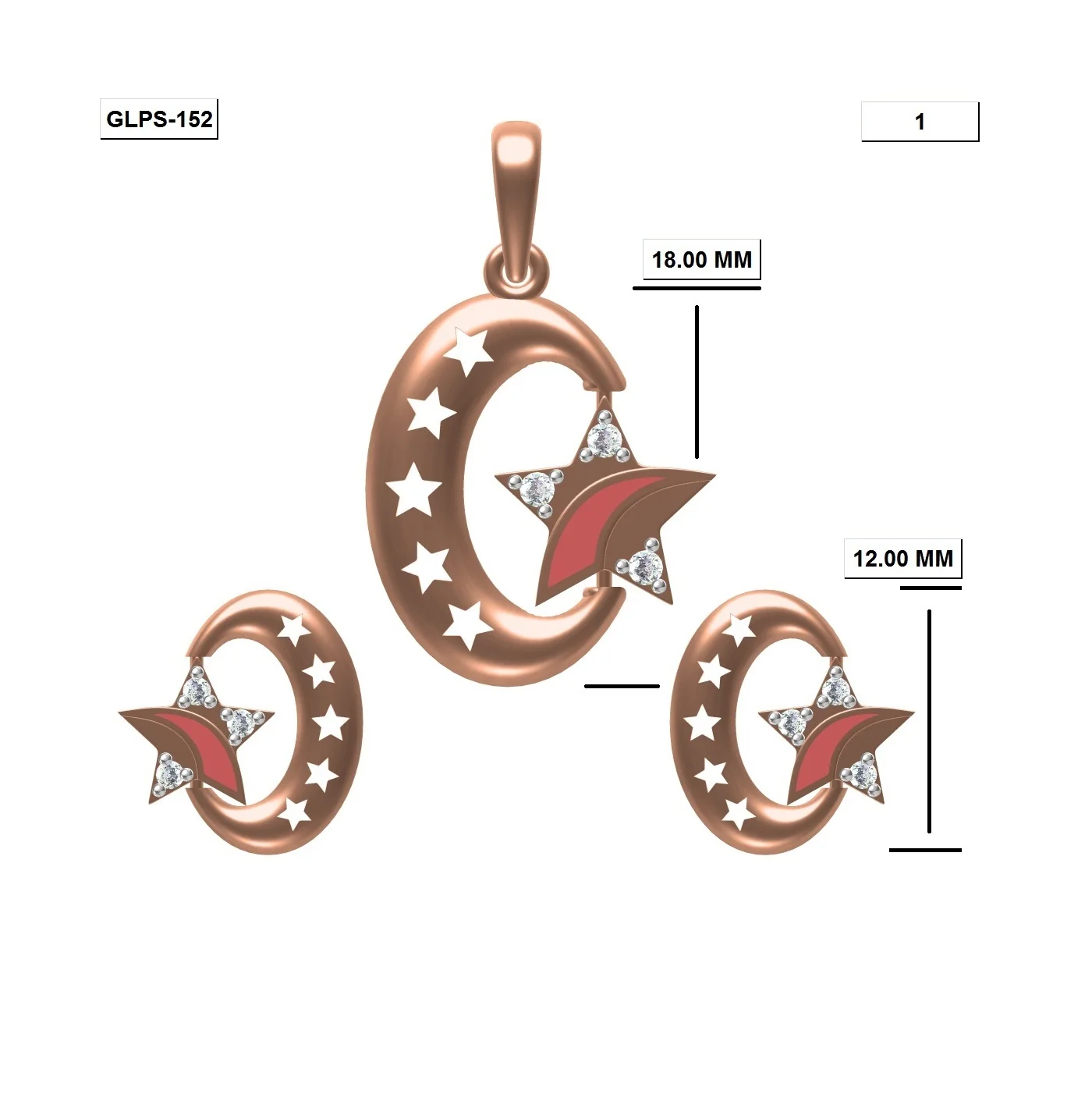 
Latest trend women jewelry set gold jewelry 18K including gold pendant set in 18k gold - Vietnam 