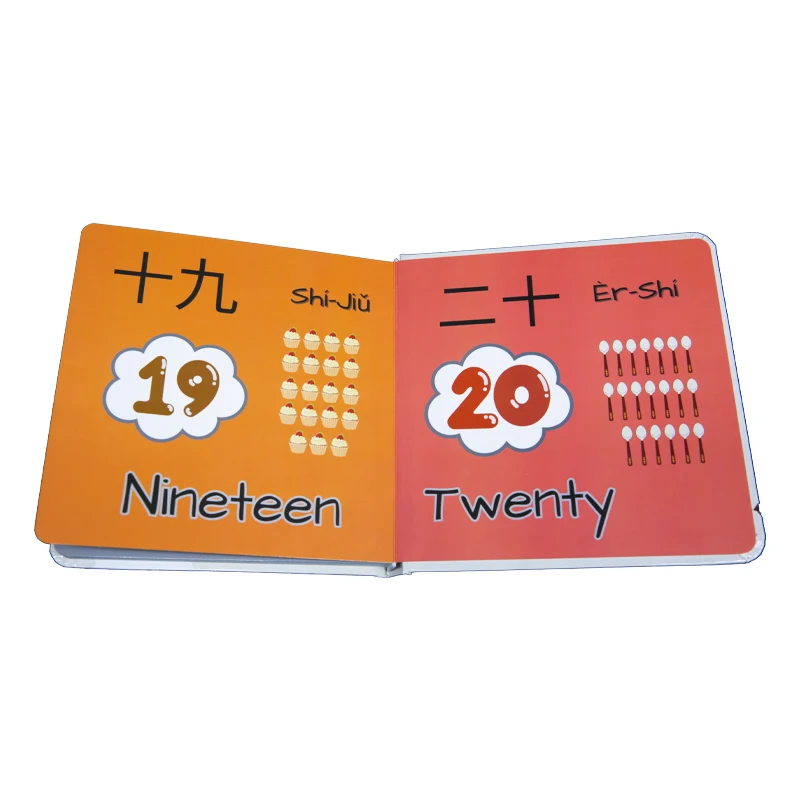 Wholesale Custom Printing Coloring Hardcover Children Count education Cardboard Board Book Printing Services