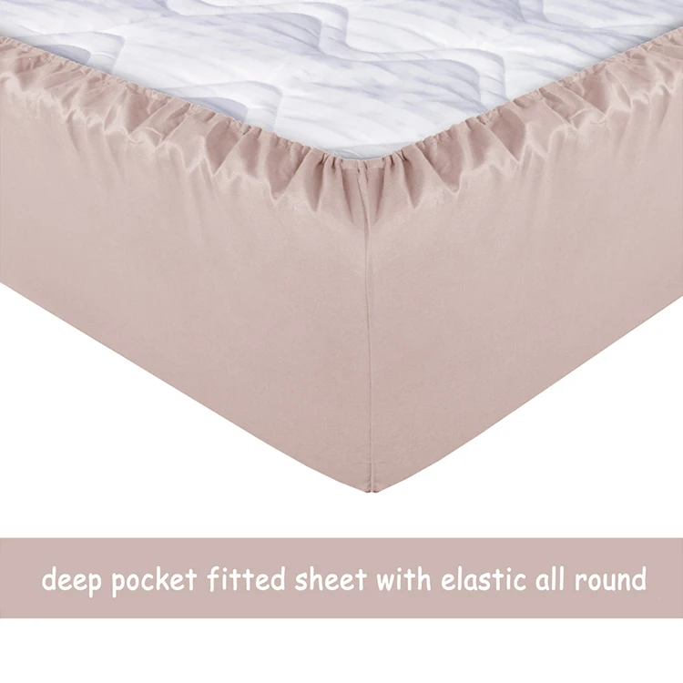 High Quality Microfiber Hotel Sheet Set Skin-Friendly And PVC-Filled Available In King Size For Home Bedding
