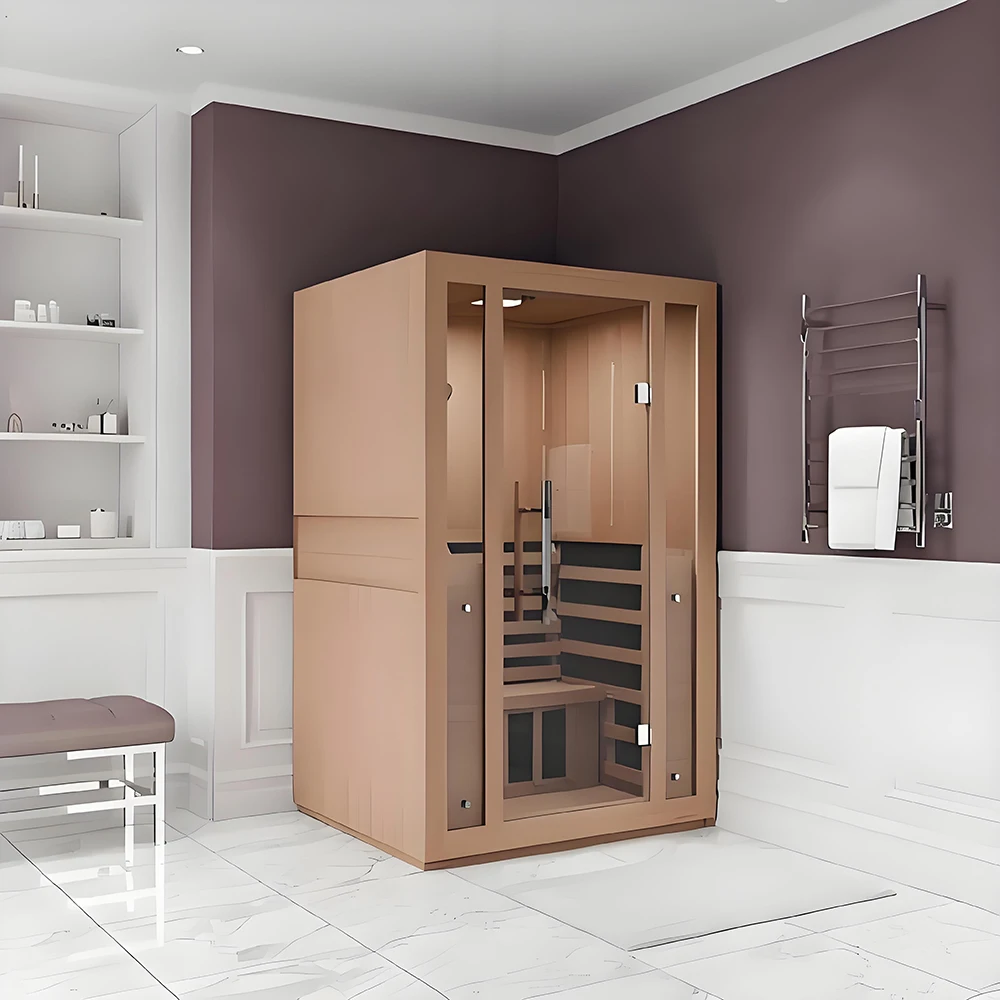 Modern Indoor Far Infrared Sauna Room for 2-6 People 6 kw Red Cedar Solid Wood Electric Furnace Traditional Steam Wholesale
