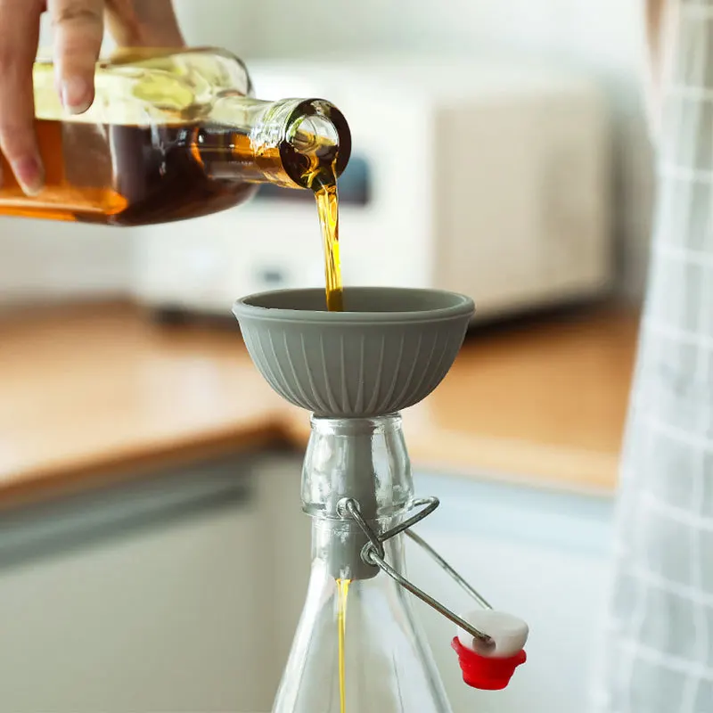 Волшебные грибные маленькие воронки кухонные для Наполнения Бутылок или контейнеров силиконовая воронка