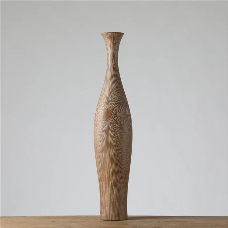 Wholesale home decoration vintage unique handmade table tall floor resin vase