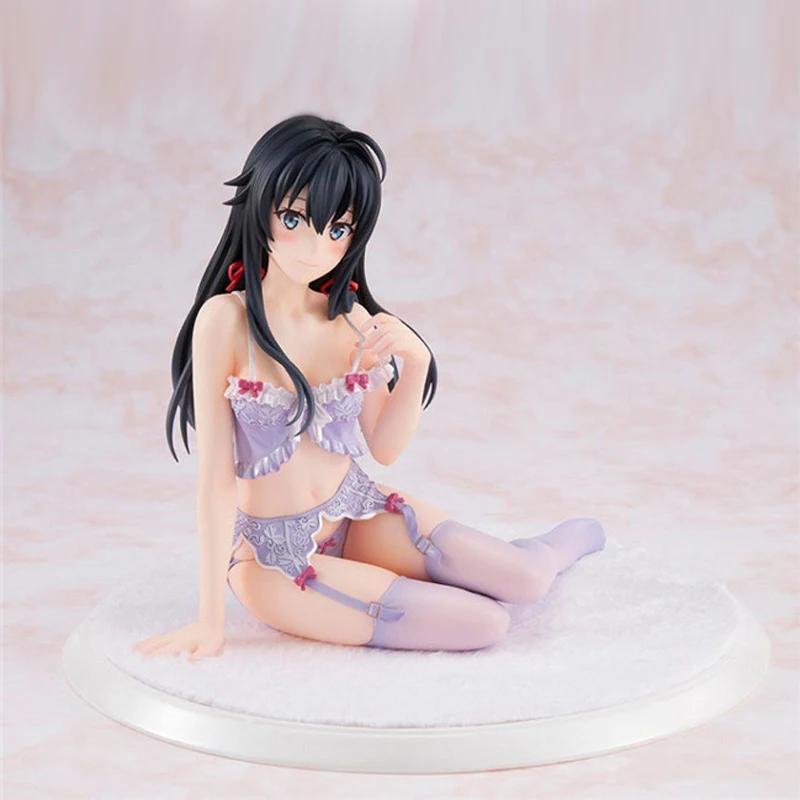 High Quality 15cm anime Sitting position Underwear Ver Sexy girl anime figures Yukinoshita Yukino My Teen Romantic Comedy