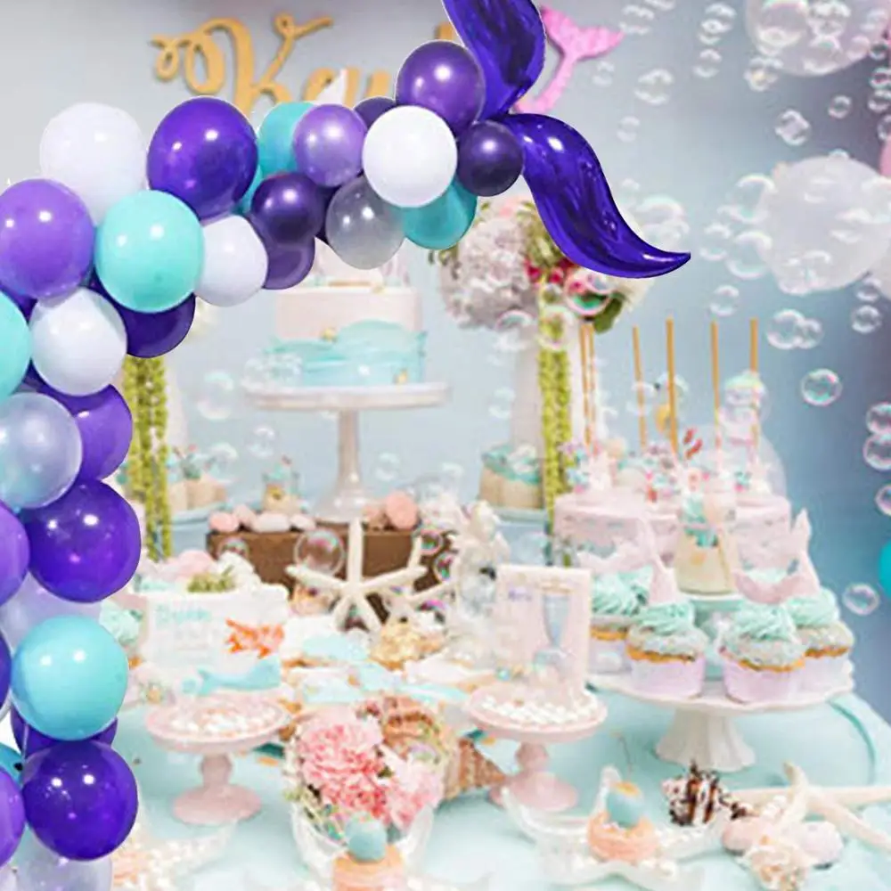  Hot Sale Mermaid Theme Party Decoration Balloon Arch Stand Kit Mermaid Balloon