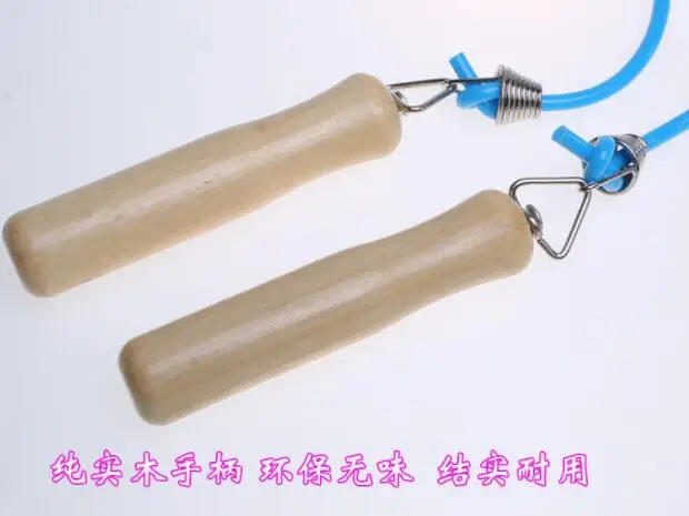 Single Wooden Handle Rope Jumping Exercise Adjustable Jump Rope skipping Speed Jump Rope For Kids