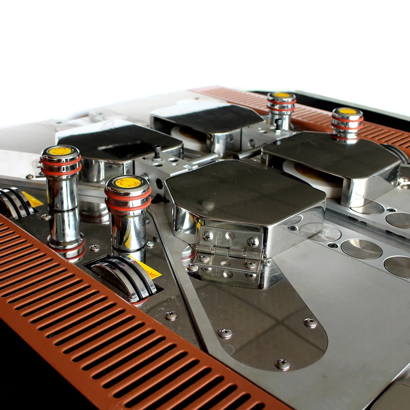 Four wheeled leather belt edge grinding polishing punching machine