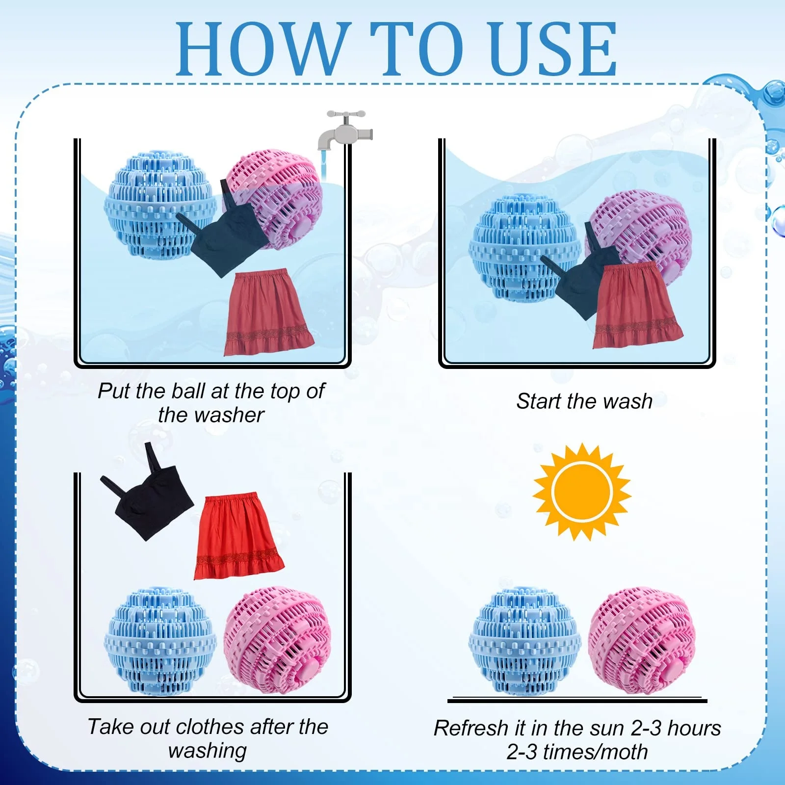 Perfect Alternative to Laundry Detergent Dryer Tumble Balls Reusable Laundry Balls Large Washing Cubes for Washing Machine