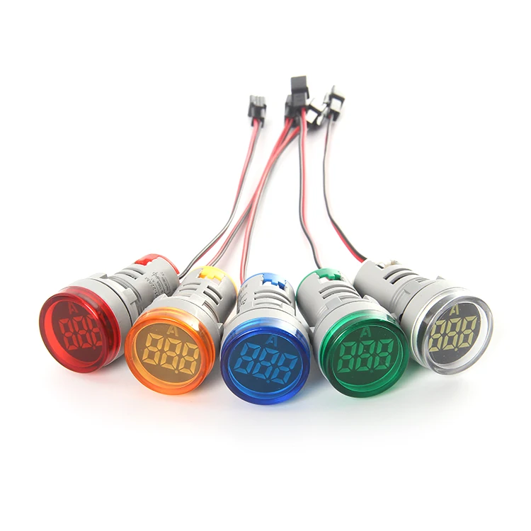 22MM 100A AC White Single LED Indicator Digital Ammeter Meter AD101-22TM