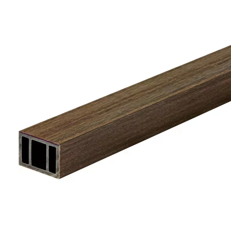 WPC Timber Tube Profile Wood Plastic Composite Hollow Square Tube for Partition Decoration Board