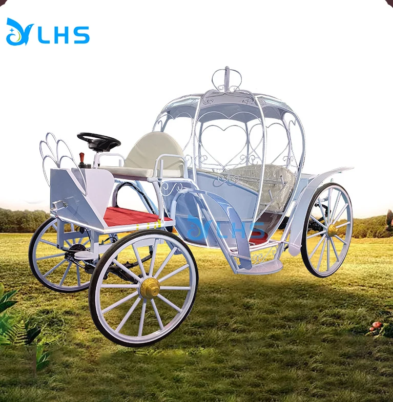 Discount Pumpkin Princess Wedding Carriage New Energy cinderella Horse Cart Large on Sale