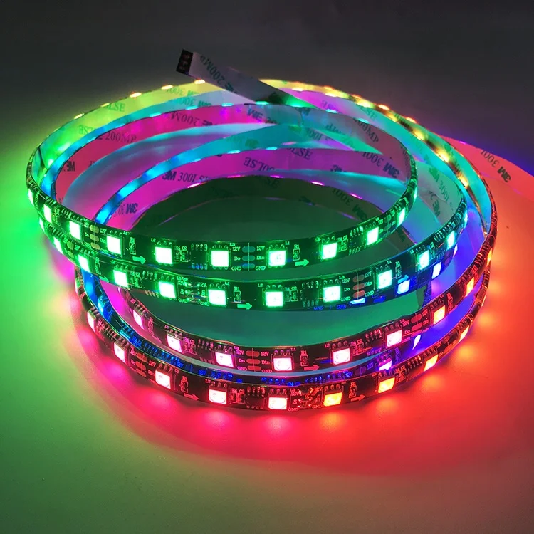  Светодиодная лента ip30 12 В 24 в 60 led контроллер ws2815 ws 2811 8208 digital