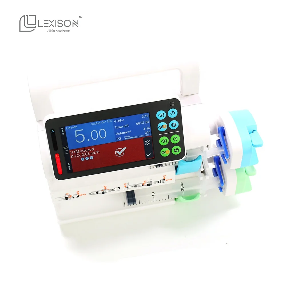 Veterinary Equipment PRSP-S5000 High Quality Electric Automatic Dual Channel Syringe Infusion Pump with Touch Screen