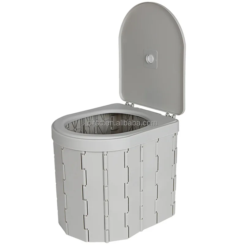 Light Weight Movable Camping Toilets Outdoor Portable Foldable Toilet Seat Outdoor Washable Plastic Camping Toilet