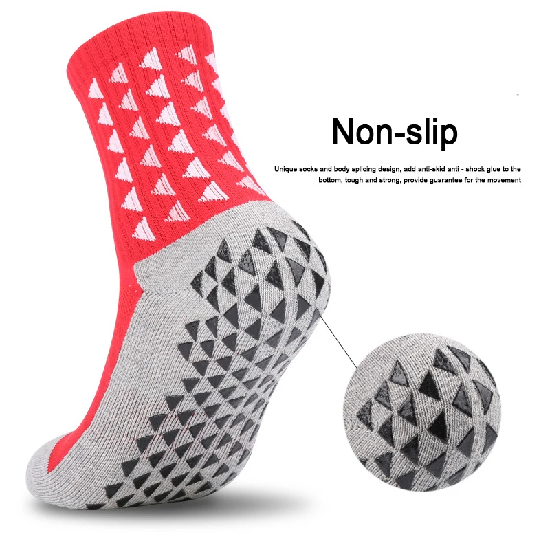 Custom Logo Non Slip Grip Compression AntiSlip Sport Soccer Football Socks Colorful Footie Soccer Football Tube Sport Socks