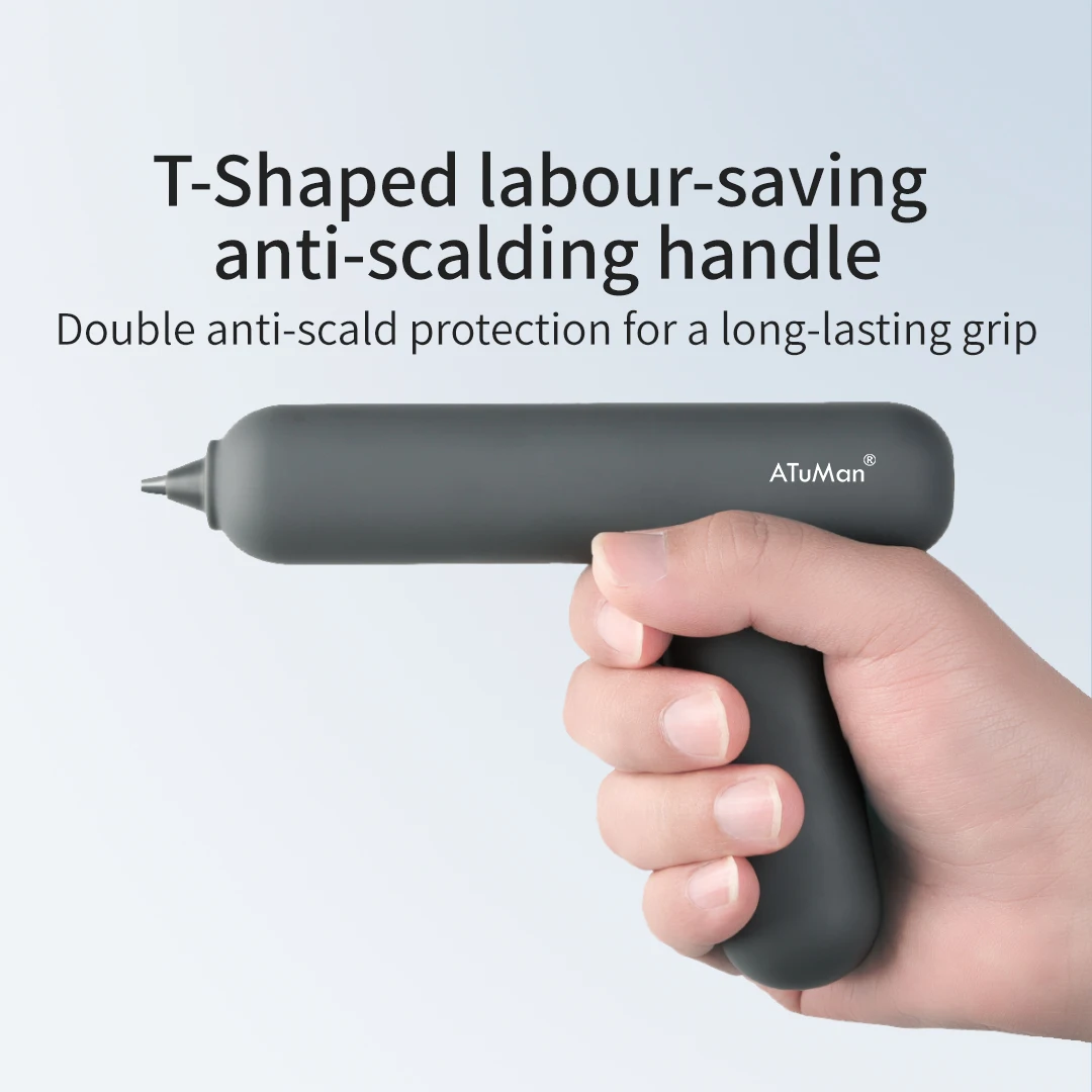 ATuMan Wholesale Glue Gun EG1 Safe Type-c Rechargeable Wireless DIY Tools Hot Silicone Melt Glue Gun