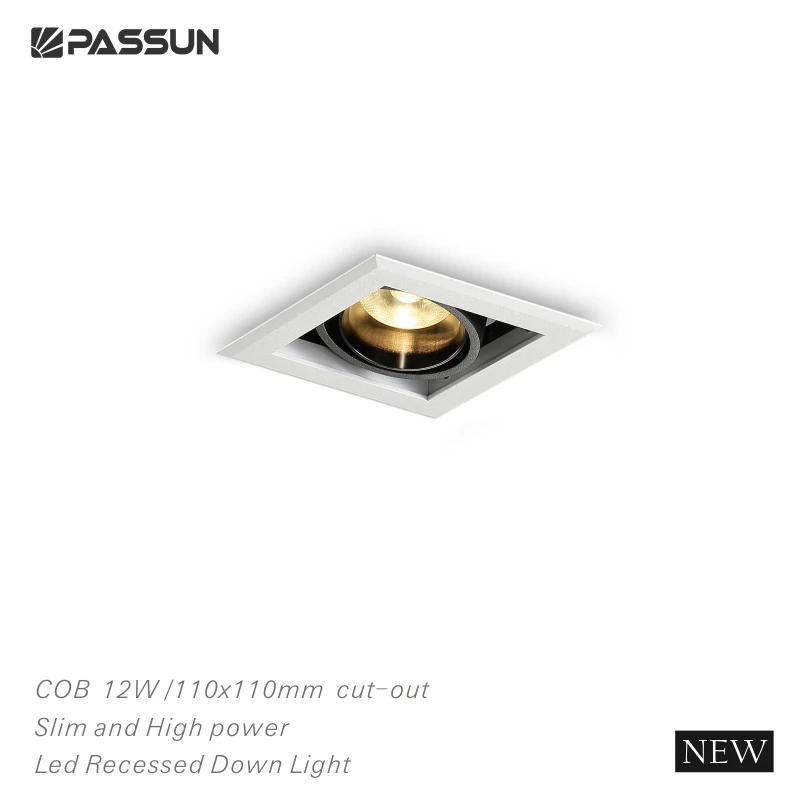 Aluminium Indoor ceiling embedded mounted 3*12w adjustable LED ceiling spot lights