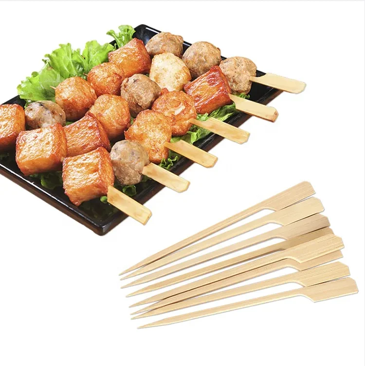 Party Hot Sell Biodegradable Disposable Bamboo Kabob Bamboo BBQ Skewer For Kebab Sticks