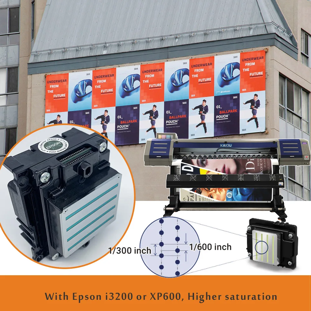 6 Feet Digital Flex Banner Plotter Vinyl Eco Printer 1.6m Eco Solvent Printer for Advertising Flex Banner