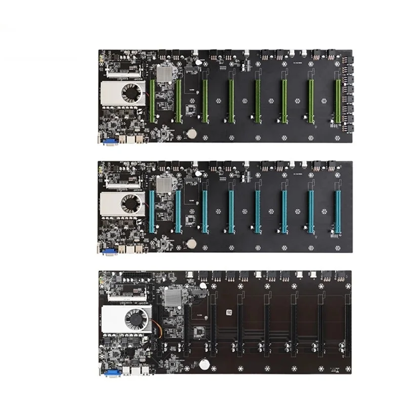 BTC-T37/BTC-S37/BTC-D37 шасси случай Combo 8 GPU Rig материнская плата с 4 вентилятора ЦПУ PCIE 16X порта USB2.0/DDR3