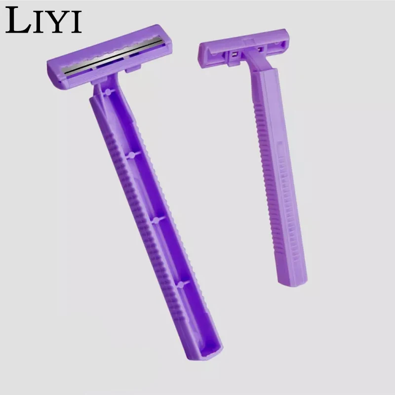 Factory Price Twin Blade Disposable Razor Plastic Long Handle Double Blades Stainless Steel Safety Shaving Razors