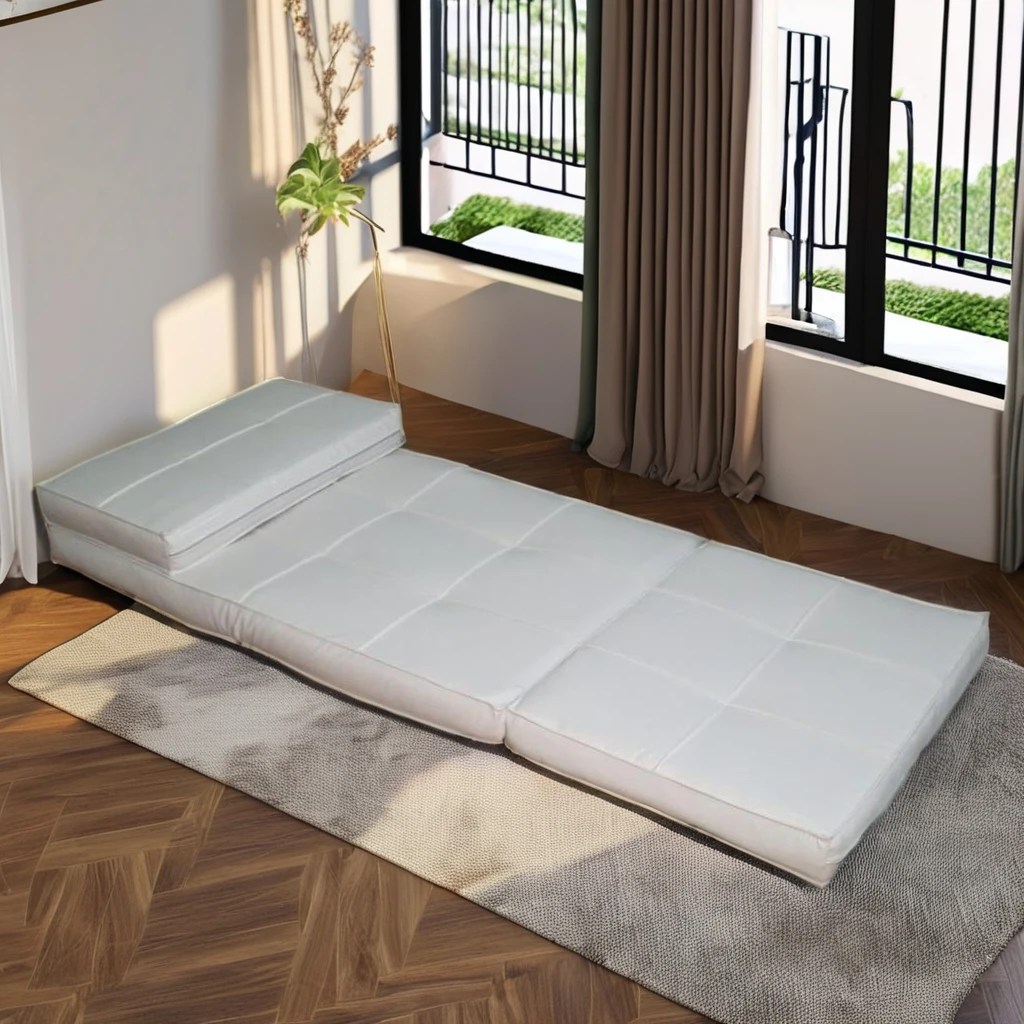 Modular Leisure Sofa Bed Comfortable Metal Floor Chair with Back Support for Gaming or Living Room Use