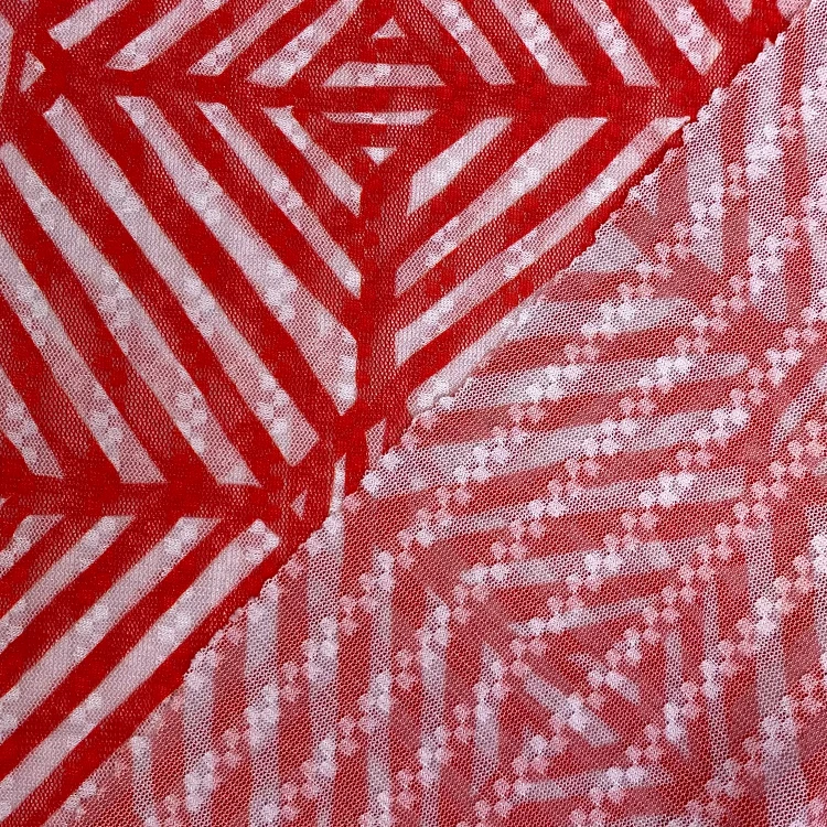 Elastic 4 Way Stretch Nylon Spandex Knitted Printing Mesh Fabric For Bikini
