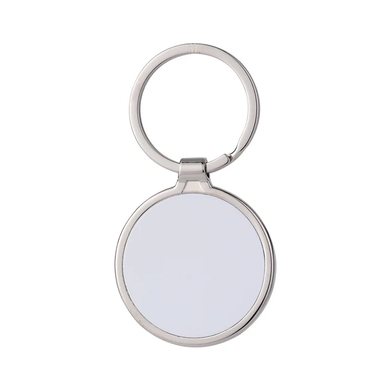 High Quality Luxury Key Ring Photo Picture Metal Sublimation White Blank Key Chain for Printing