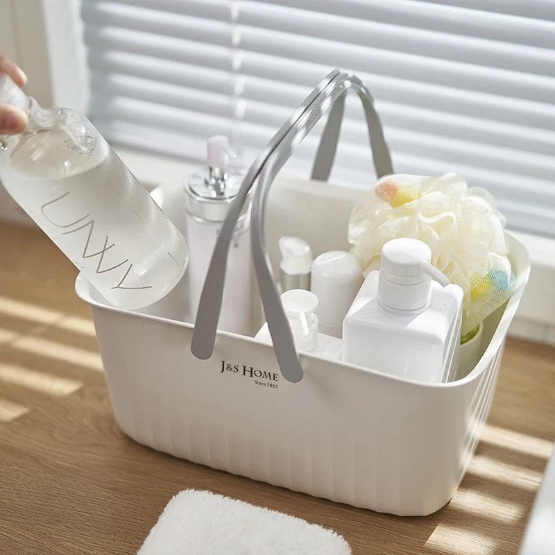 Trend Portable Bathroom Kitchen Wares Organizing Recycling PP Plastic Storage Basket